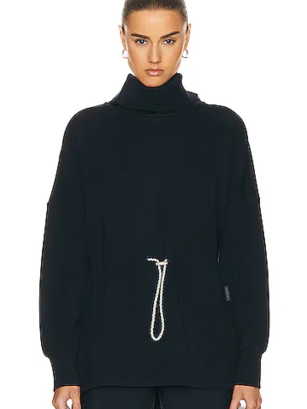 Varley Freya Blue (Sky Captain) Cowl Neck Sweater with Drawstring - Size S $148 - Picture 11 of 11